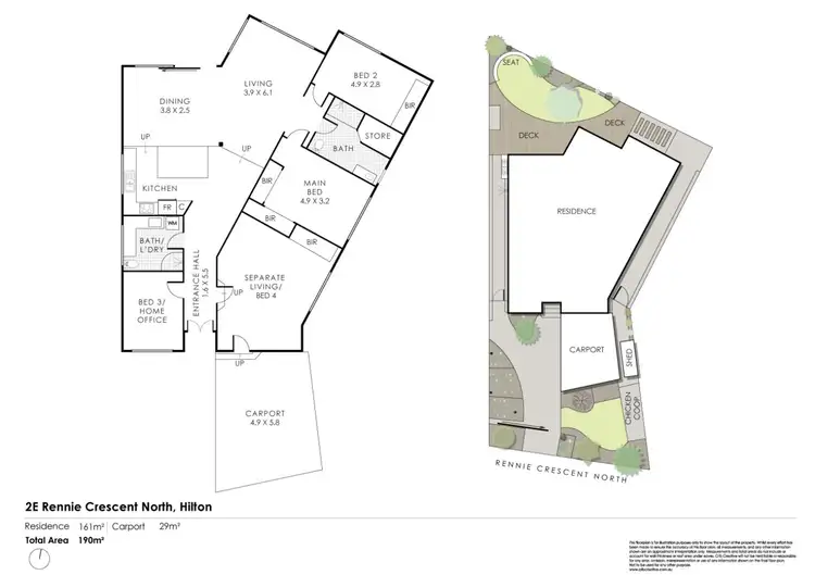 Floorplan of Homely house listing, 2E Rennie Crescent North, Hilton WA 6163