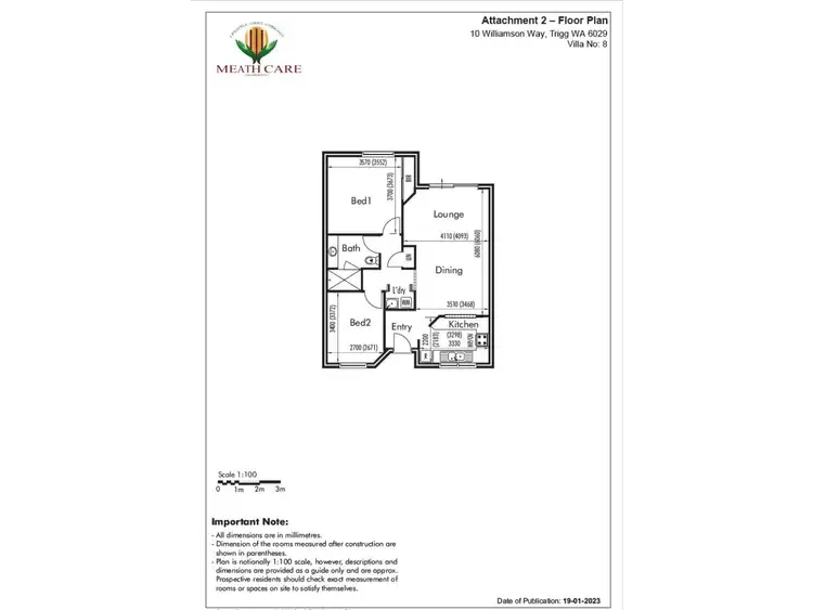 Floorplan of Homely retirement listing, 8/10 Williamson Way, Trigg WA 6029