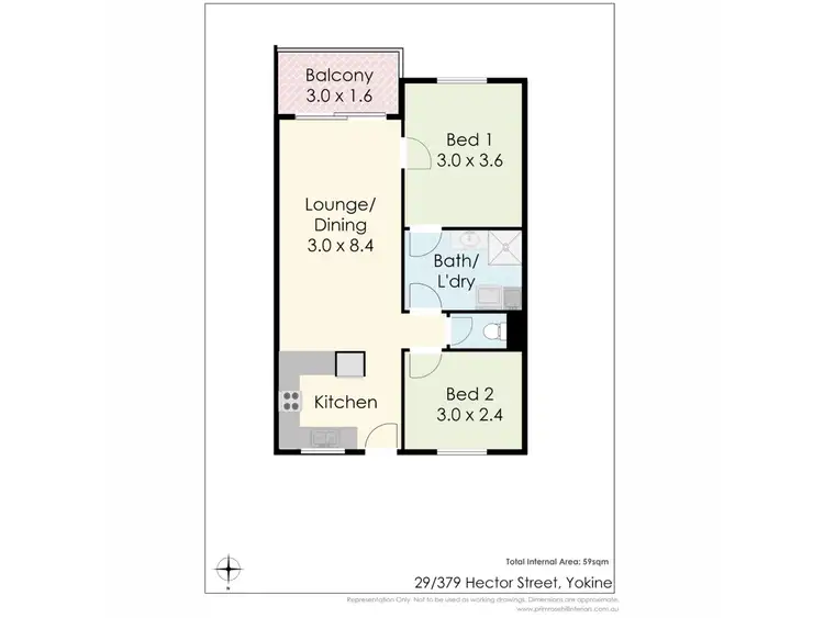 Floorplan of Homely apartment listing, 29/379 Hector Street, Yokine WA 6060