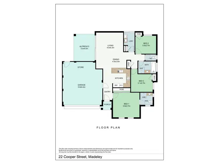 Floorplan of Homely house listing, 22 Cooper Street, Madeley WA 6065