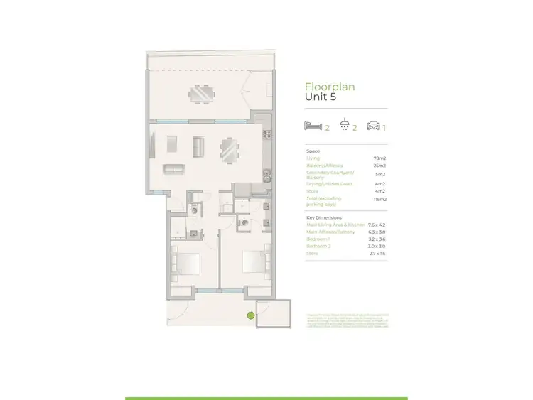 Floorplan of Homely apartment listing, 5/140 St Andrews Drive, Yanchep WA 6035