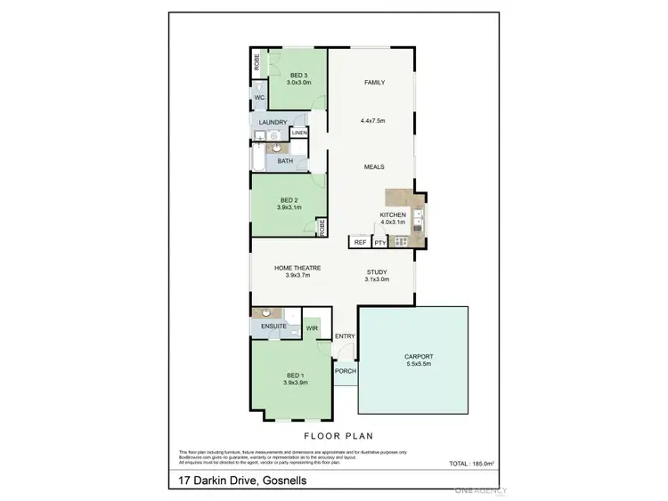 Floorplan of Homely house listing, 17 Darkin Drive, Gosnells WA 6110