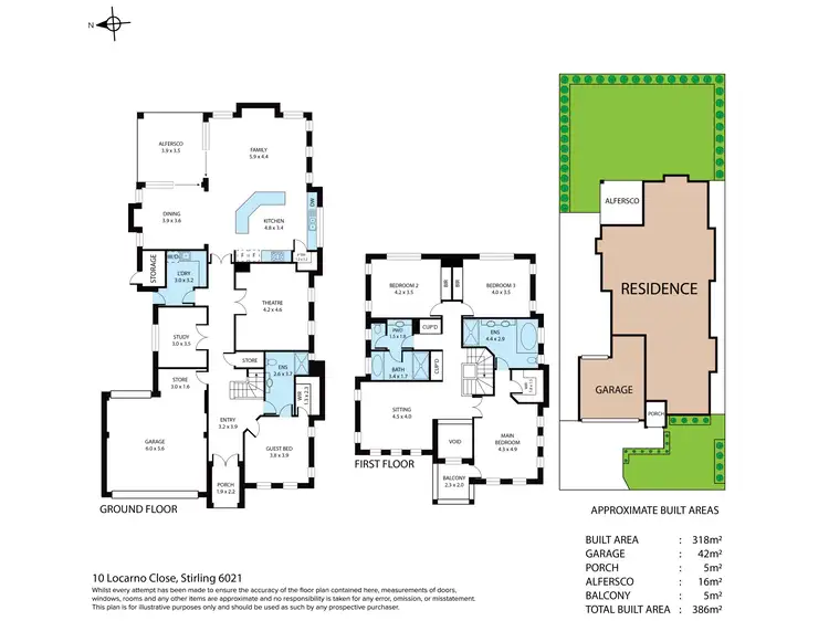 Floorplan of Homely house listing, 10 Locarno Close, Stirling WA 6021