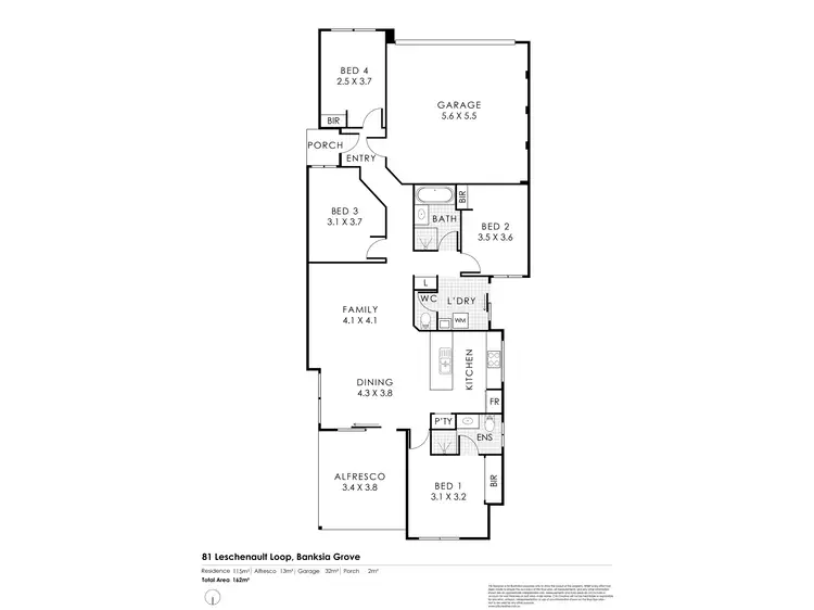 Floorplan of Homely house listing, 81 Leschenault Loop, Banksia Grove WA 6031