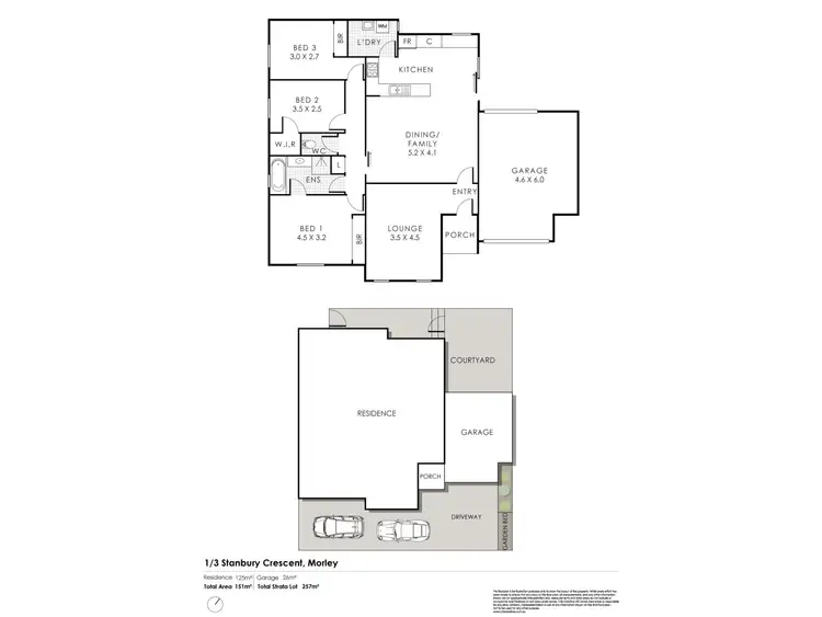Floorplan of Homely house listing, 1/3 Stanbury Crescent, Morley WA 6062