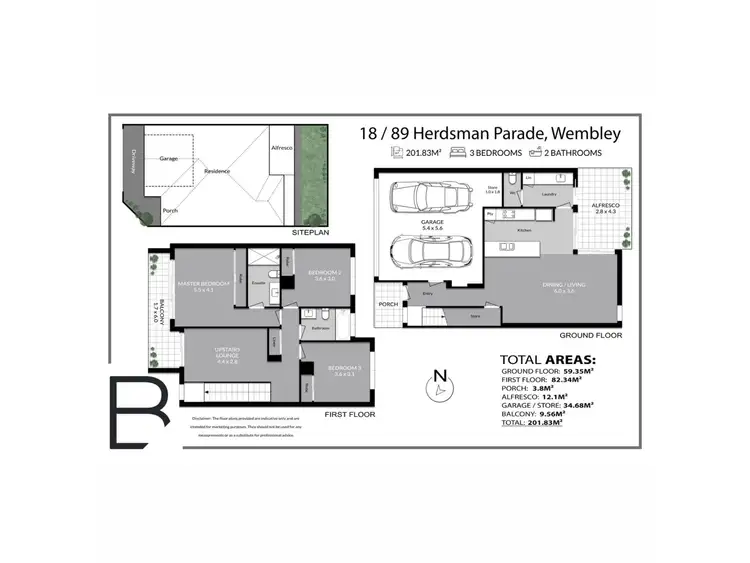 Floorplan of Homely townhouse listing, 18/89 Herdsman Parade, Wembley WA 6014