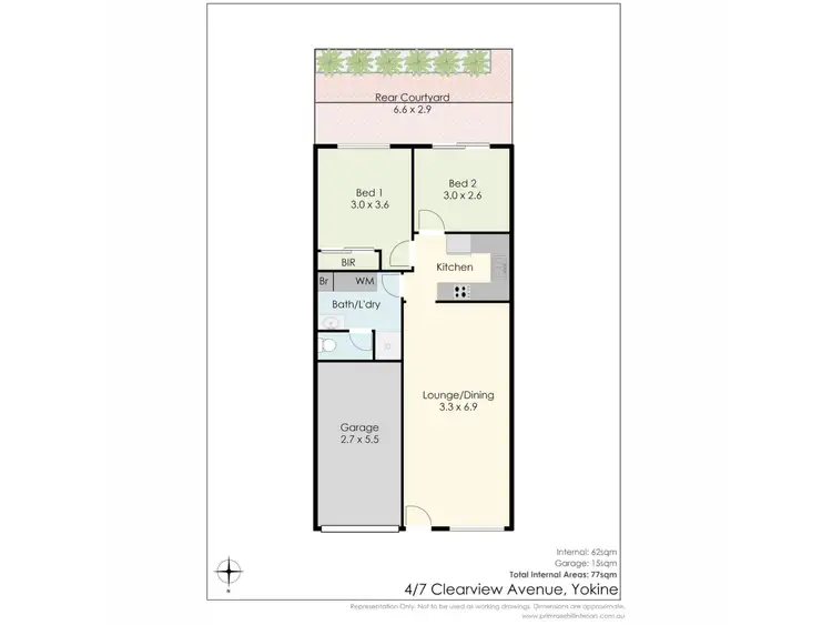 Floorplan of Homely villa listing, 4/7 Clearview Avenue, Yokine WA 6060