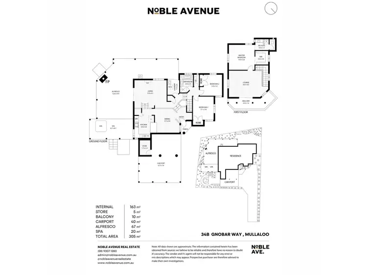 Floorplan of Homely house listing, 34B Gnobar Way, Mullaloo WA 6027