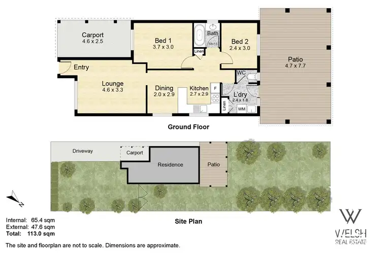 Floorplan of Homely semi-detached listing, 6 Dalton Place, Wilson WA 6107