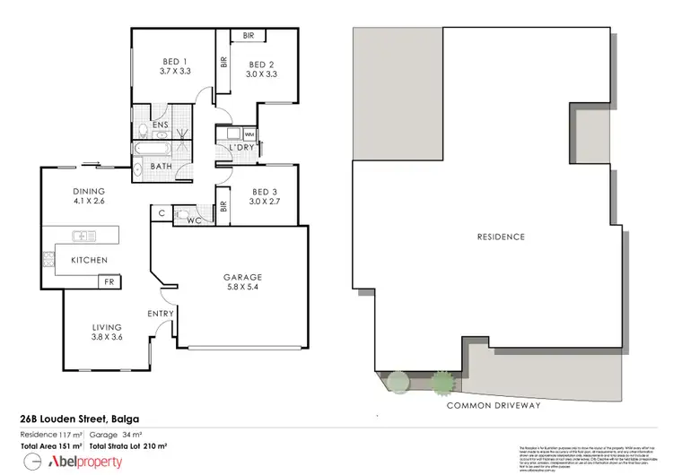 Floorplan of Homely villa listing, 26B Louden Street, Balga WA 6061