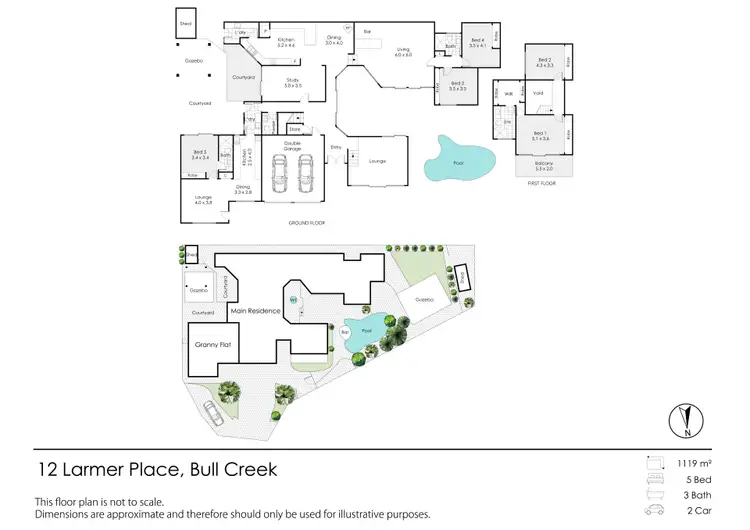 Floorplan of Homely house listing, 12 Larmer Place, Bull Creek WA 6149