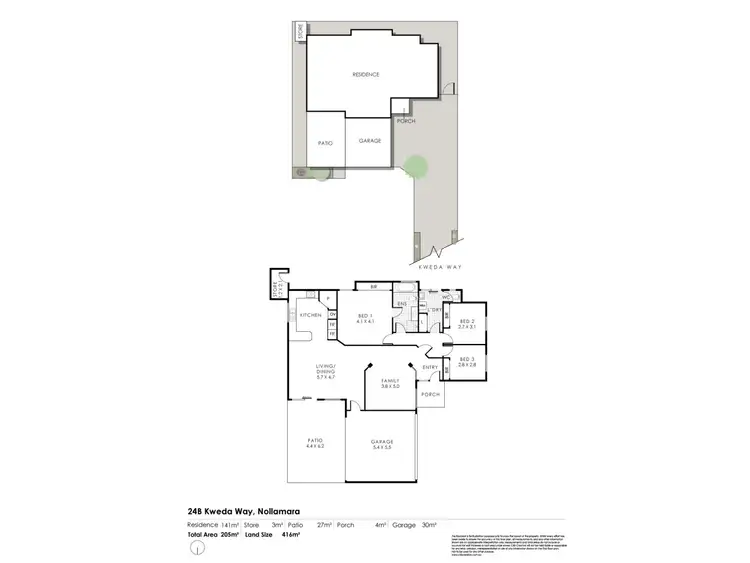Floorplan of Homely villa listing, 24B Kweda Way, Nollamara WA 6061