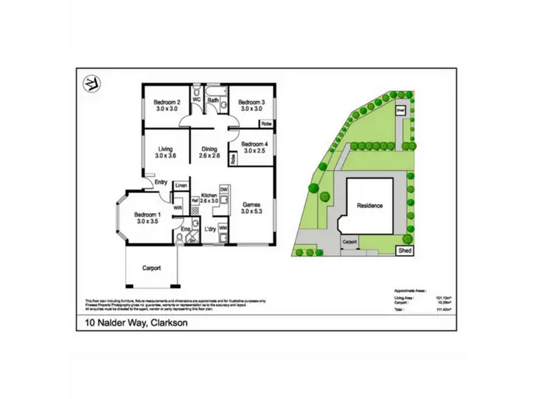 Floorplan of Homely house listing, 10 Nalder Way, Clarkson WA 6030