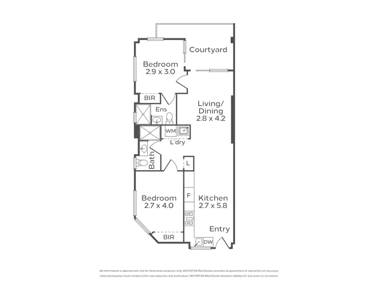 Floorplan of Homely apartment listing, 2/18 Sykes Avenue, Innaloo WA 6018