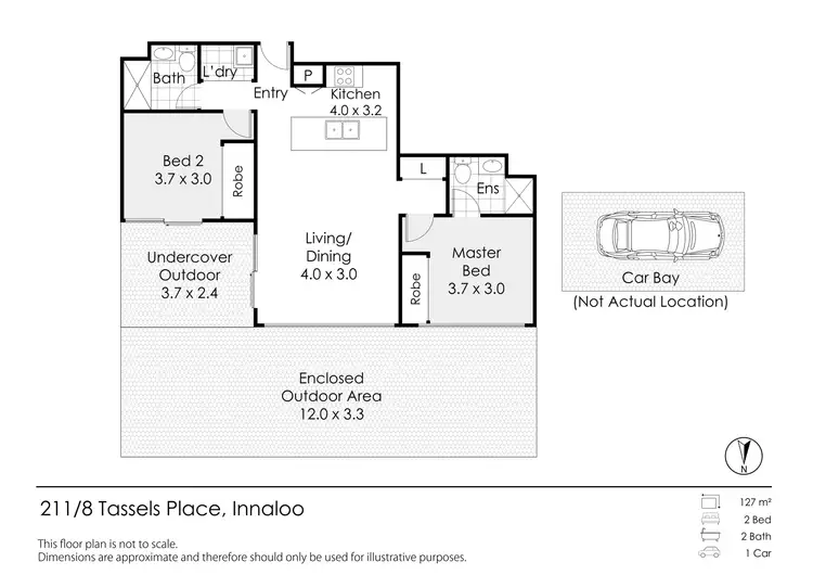 Floorplan of Homely apartment listing, 211/8 Tassels Place, Innaloo WA 6018