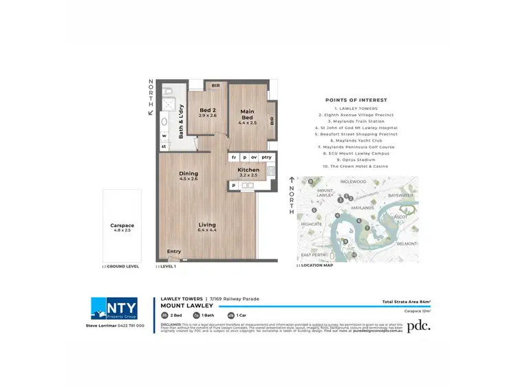 Floorplan of Homely apartment listing, 7/169 Railway Parade, Mount Lawley WA 6050