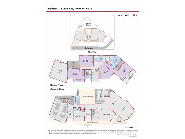 Floorplan of Homely house listing, 34 Calis Avenue, Iluka WA 6028