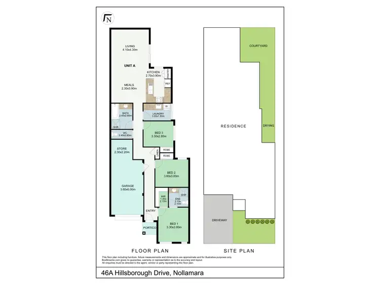 Floorplan of Homely villa listing, 46A Hillsborough Drive, Nollamara WA 6061