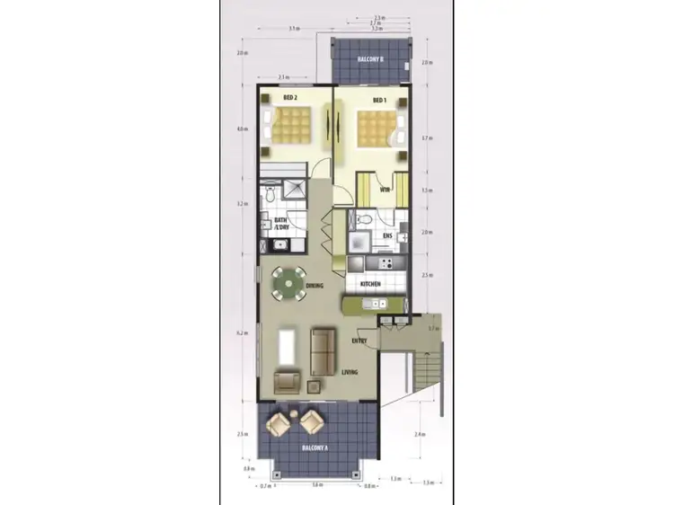 Floorplan of Homely apartment listing, 12/30 Malata Crescent, Success WA 6164