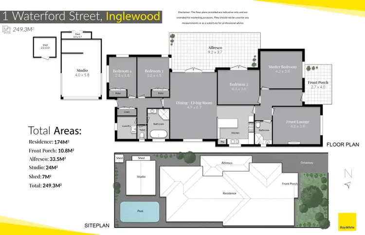 Floorplan of Homely house listing, 1 Waterford Street, Inglewood WA 6052