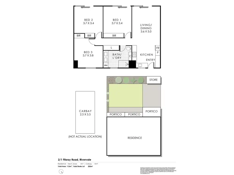 Floorplan of Homely apartment listing, 2/1 Fitzroy Road, Rivervale WA 6103