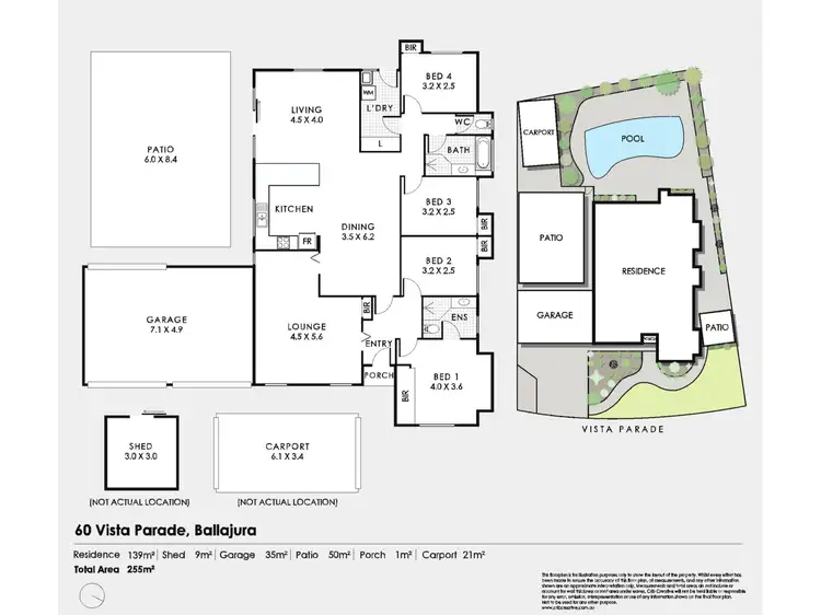 Floorplan of Homely house listing, 60 Vista Parade, Ballajura WA 6066
