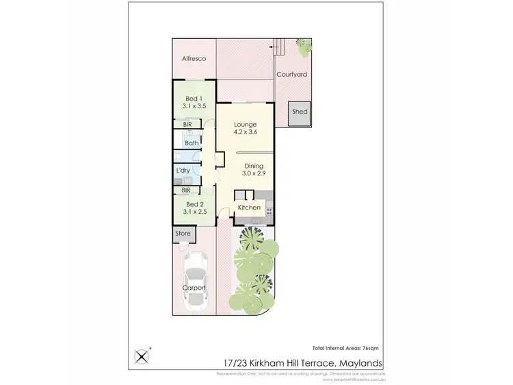 Floorplan of Homely villa listing, 17/23 Kirkham Hill Terrace, Maylands WA 6051