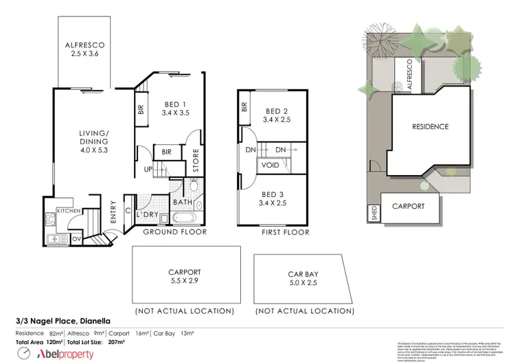 Floorplan of Homely townhouse listing, 3/3 Nagel Place, Dianella WA 6059