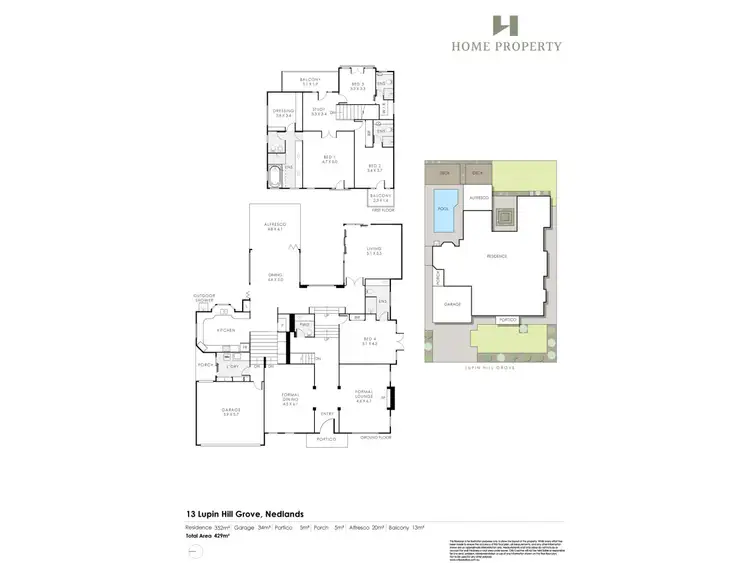 Floorplan of Homely house listing, 13 Lupin Hill Grove, Nedlands WA 6009