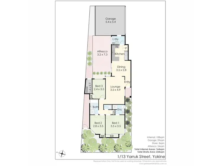 Floorplan of Homely villa listing, 1/13 Yarruk Street, Yokine WA 6060
