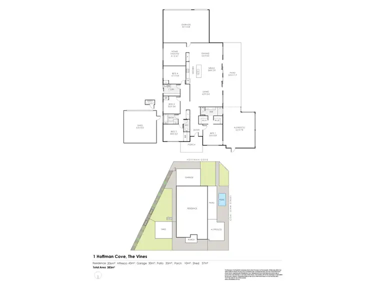Floorplan of Homely house listing, 1 Hoffman Cove, The Vines WA 6069