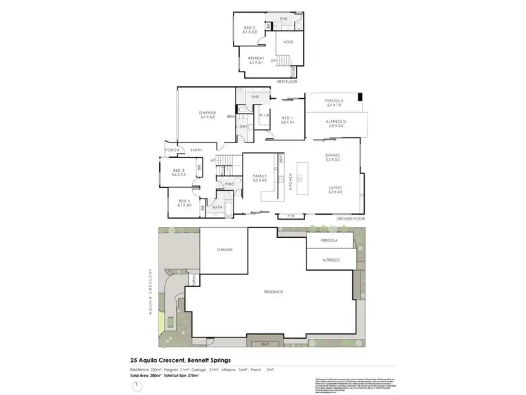 Floorplan of Homely house listing, 25 Aquila Crescent, Bennett Springs WA 6063
