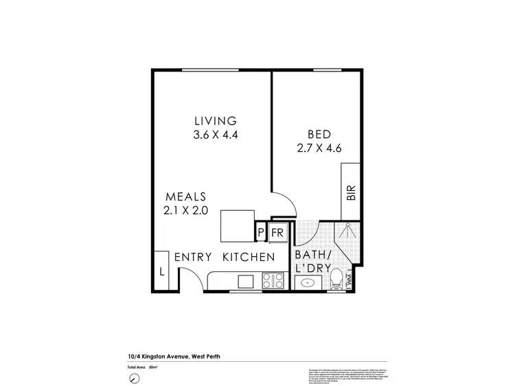Floorplan of Homely apartment listing, 10/4 Kingston Avenue, West Perth WA 6005