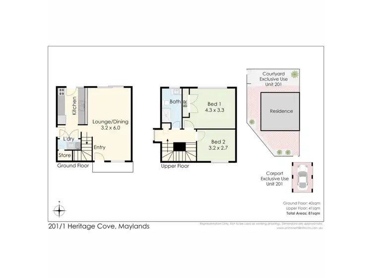 Floorplan of Homely townhouse listing, 201/34 Peninsula Road, Maylands WA 6051