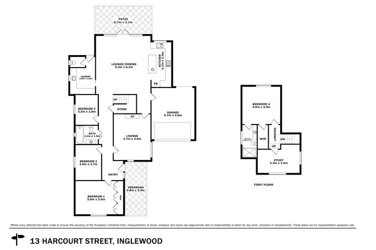 Floorplan of Homely house listing, 13 Harcourt Street, Inglewood WA 6052