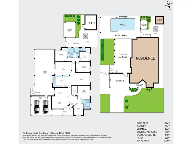 Floorplan of Homely house listing, 84 Beaumaris Boulevard, Ocean Reef WA 6027