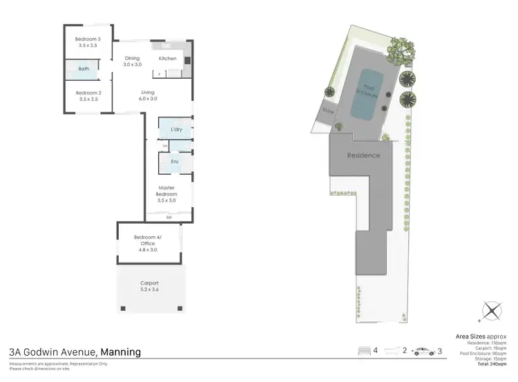 Floorplan of Homely house listing, 3A Godwin Avenue, Manning WA 6152
