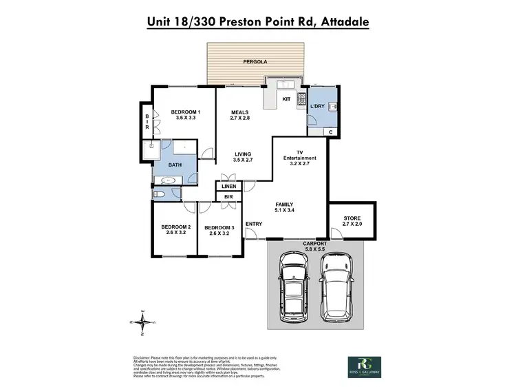 Floorplan of Homely unit listing, 18/330 Preston Point Road, Attadale WA 6156