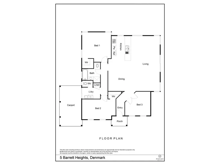 Floorplan of Homely house listing, 5 Barrett Heights, Denmark WA 6333