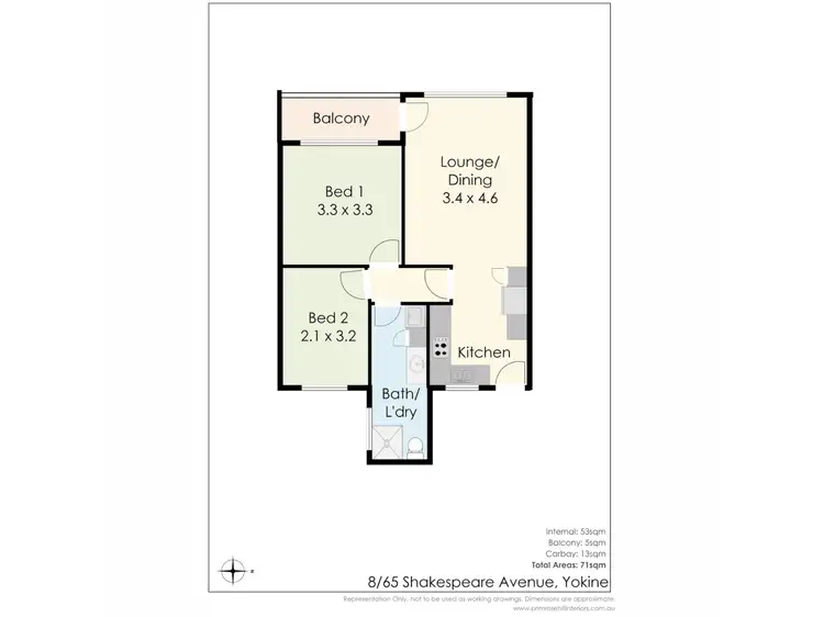 Floorplan of Homely apartment listing, 8/65 Shakespeare Avenue, Yokine WA 6060