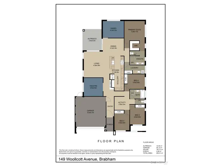 Floorplan of Homely house listing, 149 Woollcott Avenue, Brabham WA 6055