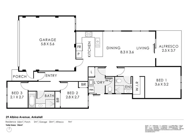 Floorplan of Homely house listing, 29 Albina Avenue, Anketell WA 6167