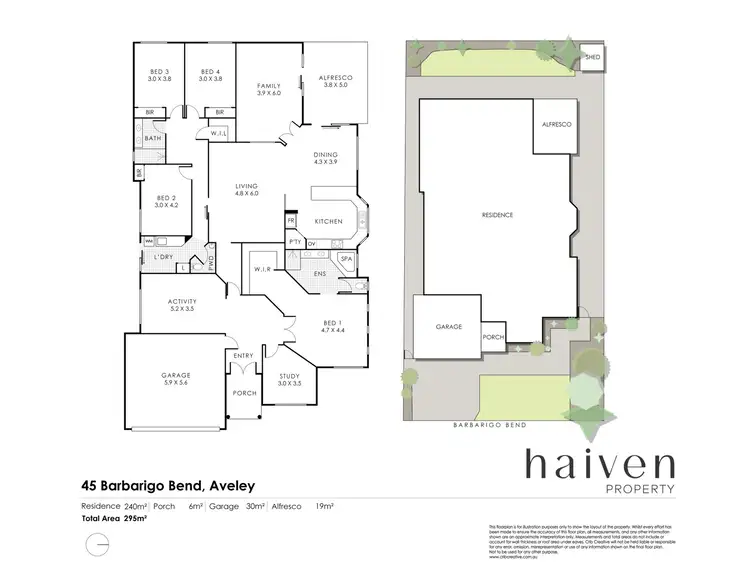 Floorplan of Homely house listing, 45 Barbarigo Bend, Aveley WA 6069
