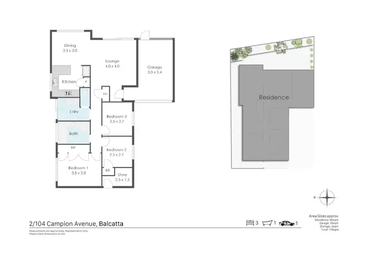 Floorplan of Homely villa listing, 2/104 Campion Avenue, Balcatta WA 6021
