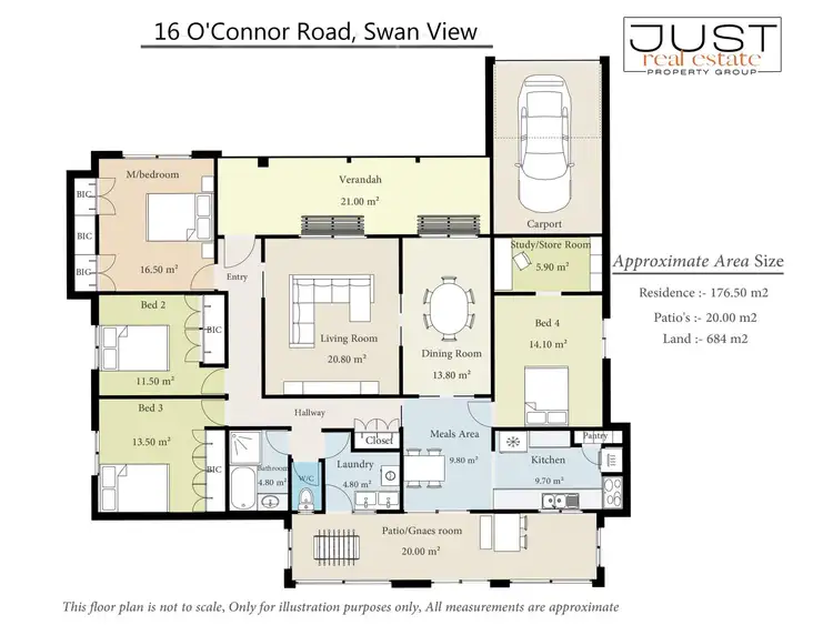 Floorplan of Homely house listing, 16 O'Connor Road, Swan View WA 6056