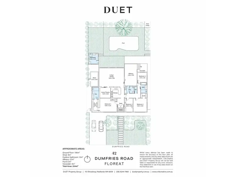 Floorplan of Homely house listing, 42 Dumfries Road, Floreat WA 6014