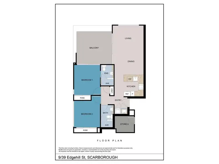 Floorplan of Homely unit listing, 9/39 Edgehill Street, Scarborough WA 6019