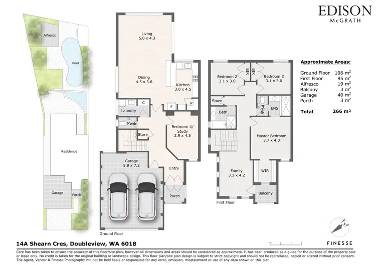 Floorplan of Homely house listing, 14A Shearn Crescent, Doubleview WA 6018