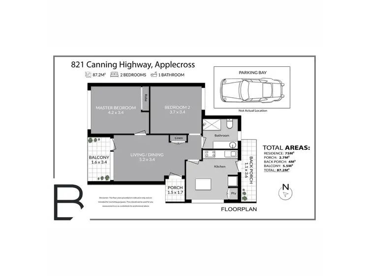 Floorplan of Homely unit listing, 821 Canning Highway, Applecross WA 6153
