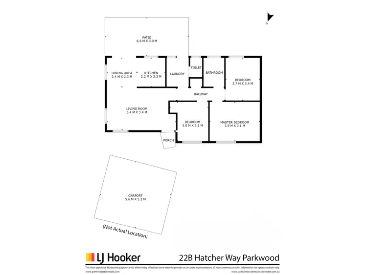 Floorplan of Homely house listing, 22B Hatcher Way, Parkwood WA 6147